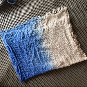 Ombré wrap/scarf, blue and gray